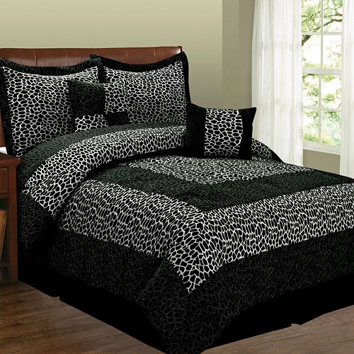 Leopard 6 Pc Microsuede Comforter Set