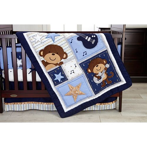 Carter S Monkey 4 Pc Crib Bedding Set