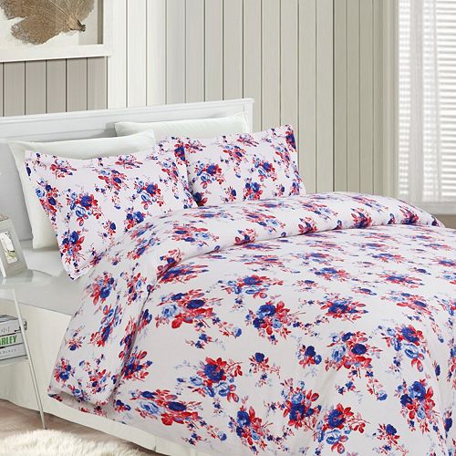 Printed Flannel 3 Pc Luxury Duvet Cover Set