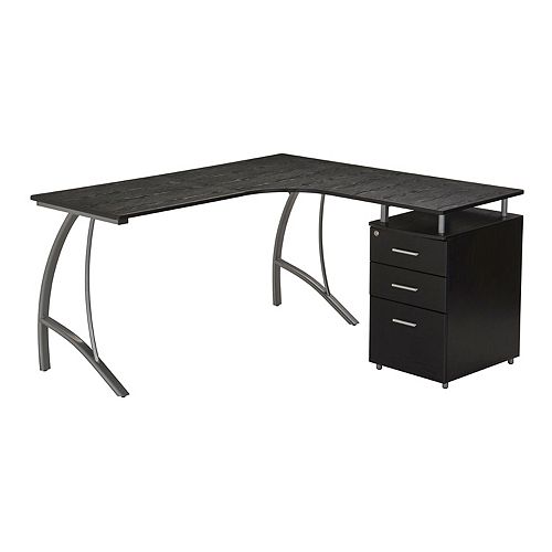 Techni Mobili Modern L Shaped Cabinet Computer Desk