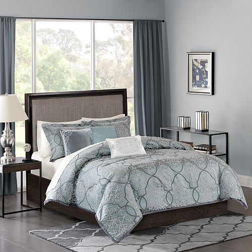 Madison Park 6 Piece Anouk Jacquard Duvet Cover Set