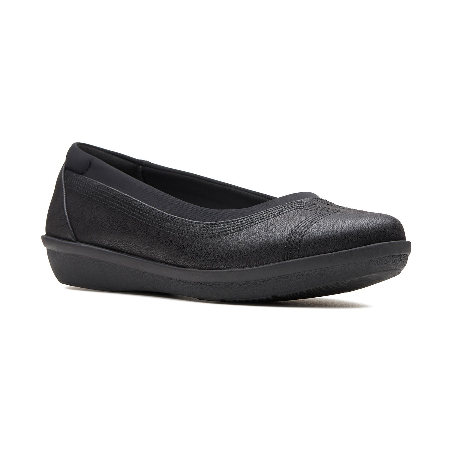 clarks ayla low black