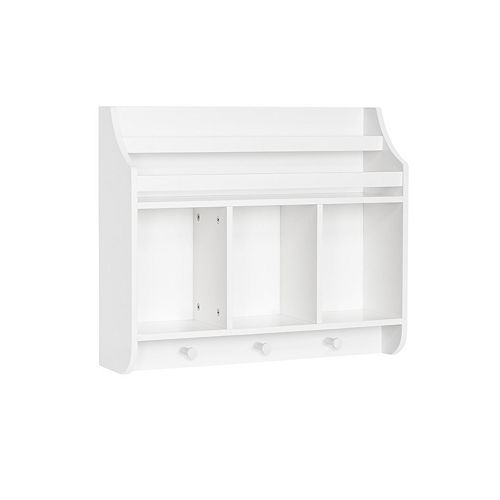 Riverridge Home Book Nook Kids Wall Shelf With Cubbies And Bookrack