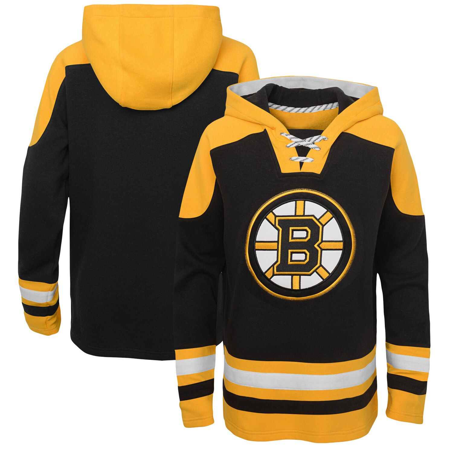 boston bruins lace up hoodie