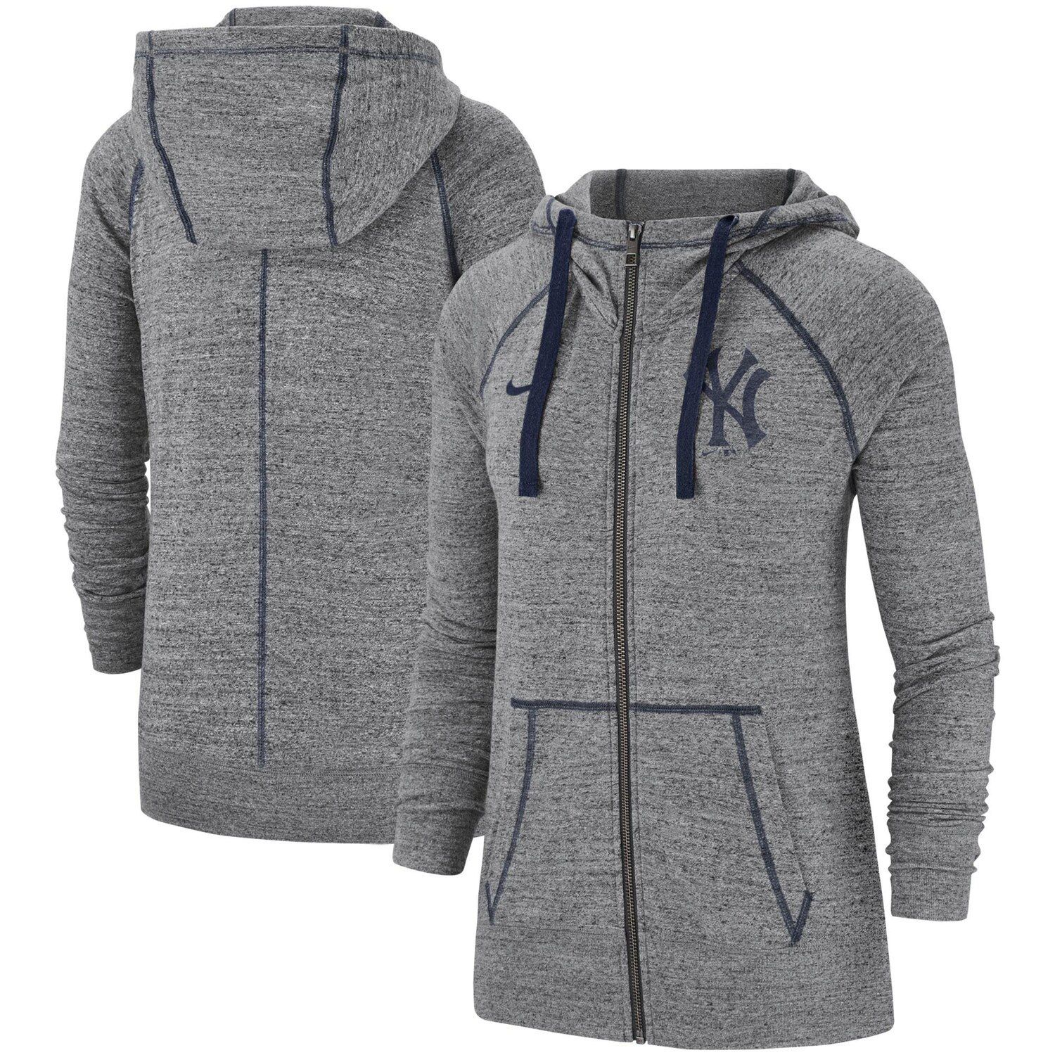 yankees women's zip hoodie