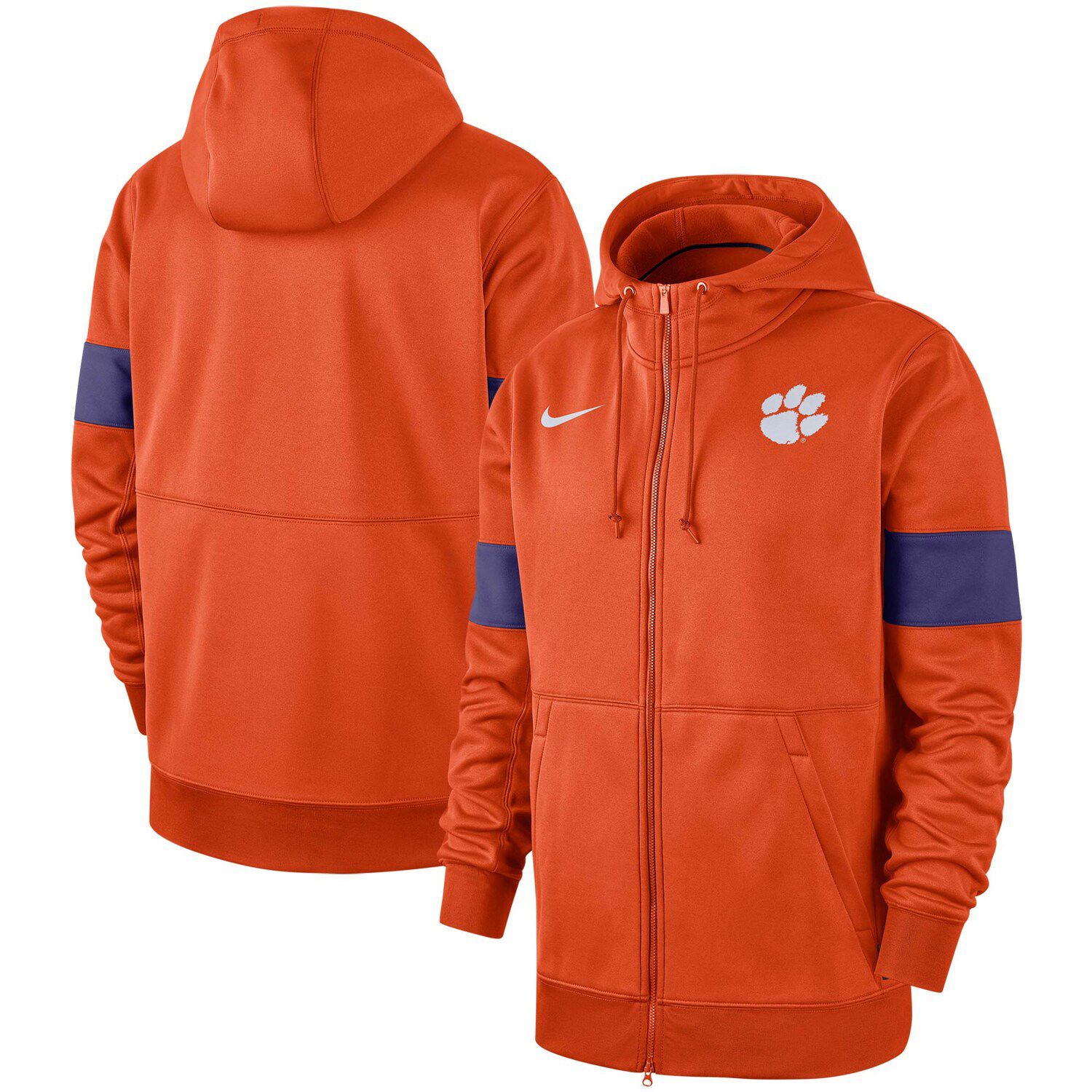 nike orange zip hoodie