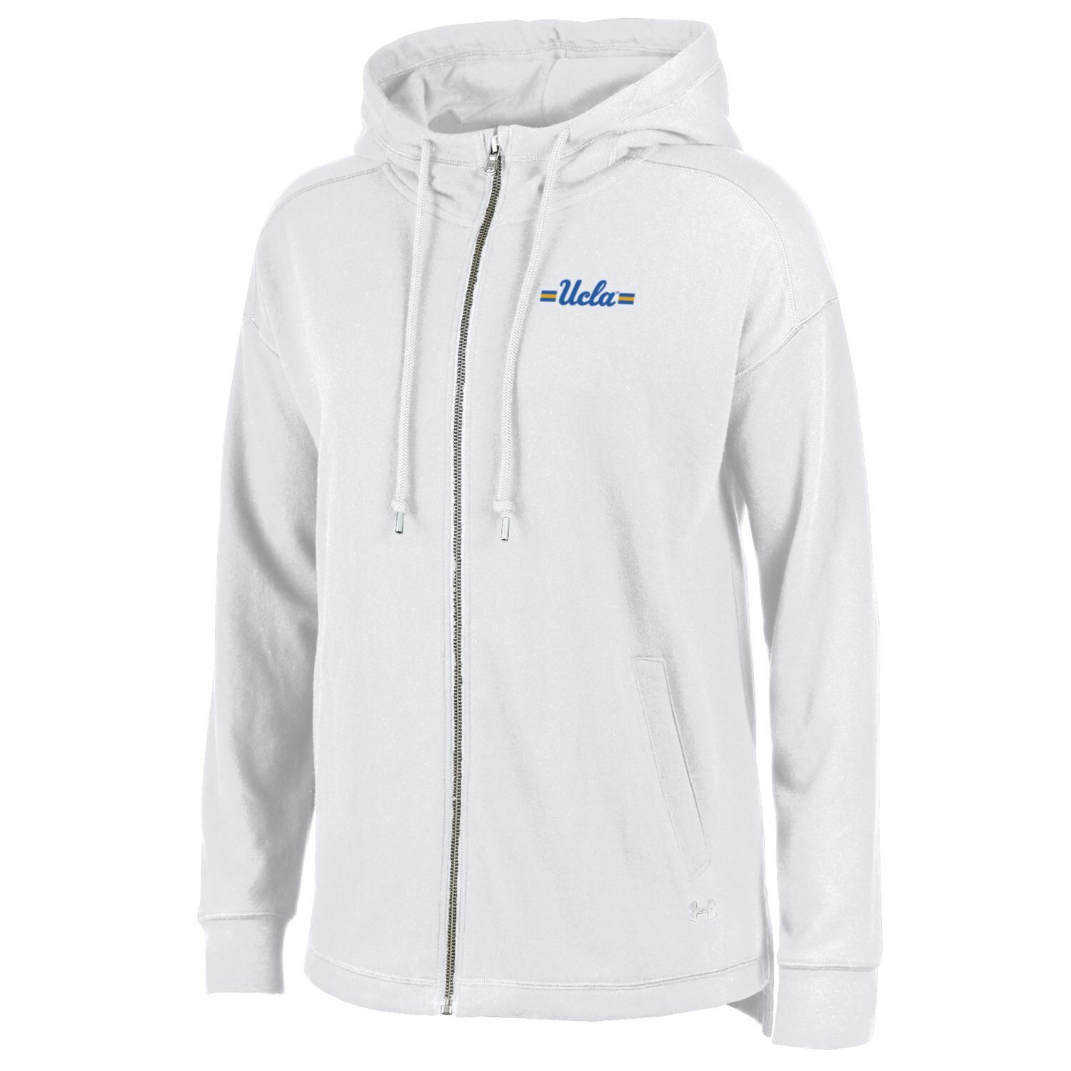 under armour white zip up hoodie