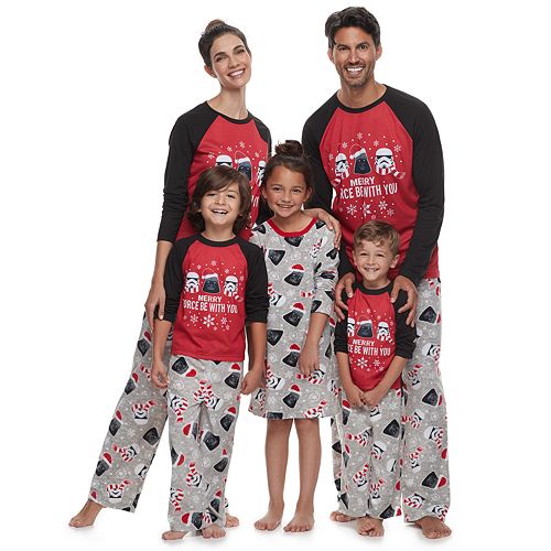Star Wars Grey Matching Christmas Family Pajamas Set Sleepwear Nightwear